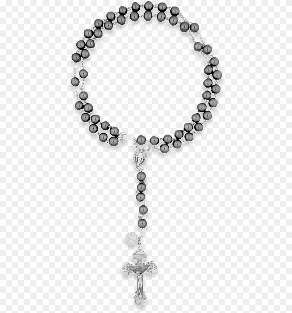 Hematite Rosary Beads Rosary Beads Accessories, Symbol, Cross, Bead Free Transparent Png