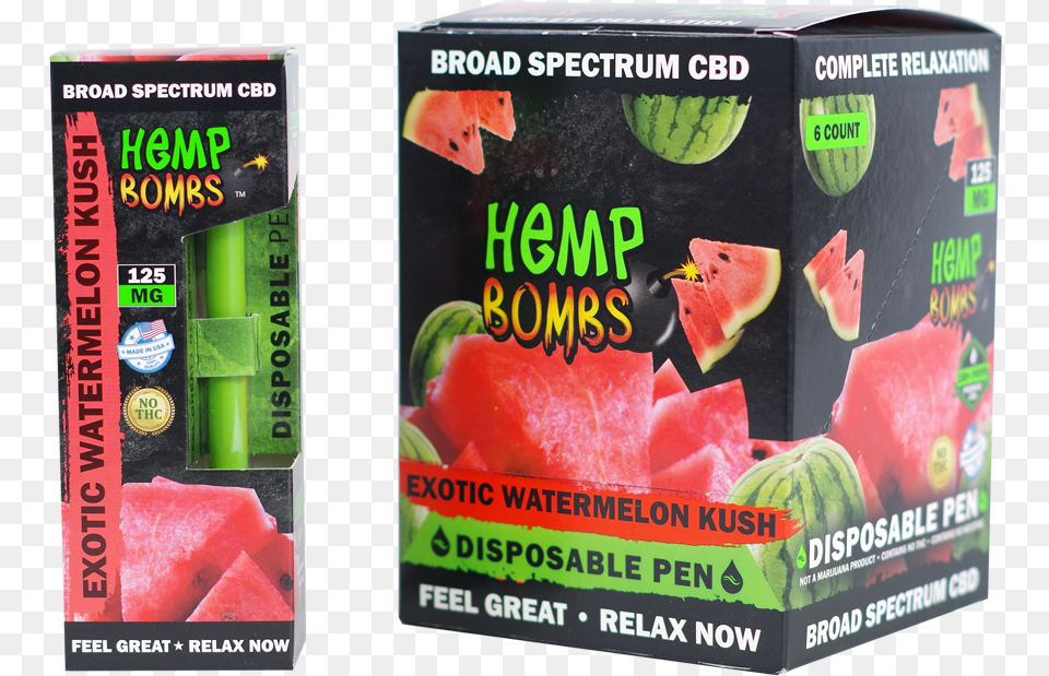 Hemp Bombs Disposable Cbd Pen Exotic Watermelon Kush Strawberry, Produce, Plant, Food, Fruit Png