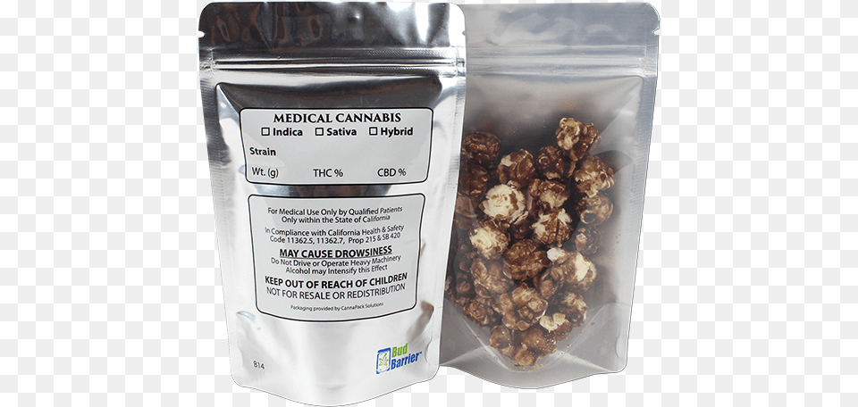 Hemp Custom Mylar Ziplock Bags Cannabis Stand Up Pouch, Food, Popcorn Free Transparent Png