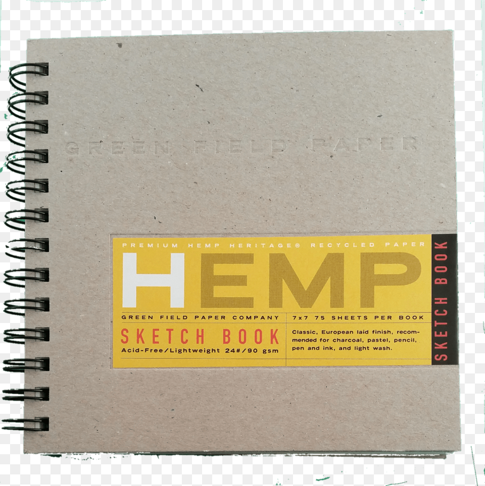 Hemp Medium X Air Soda Green Field Paper Company Hemp Heritage Sketch Book, Page, Text, Publication Free Png