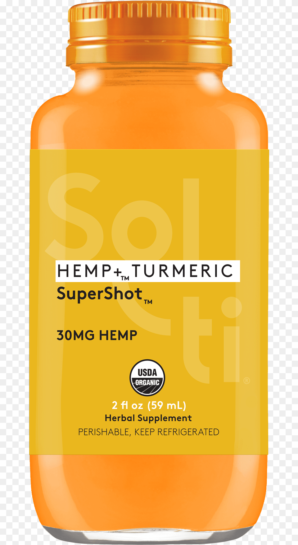 Hemp Turmeric Supershot Turmeric Super Shots, Beverage, Juice, Bottle, Jar Free Png Download