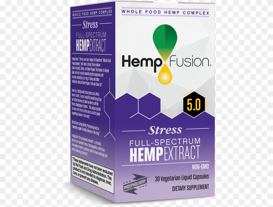 Hempfusion Stress Hemp Extract Carton Hempfusion Stress, Advertisement, Poster Png Image