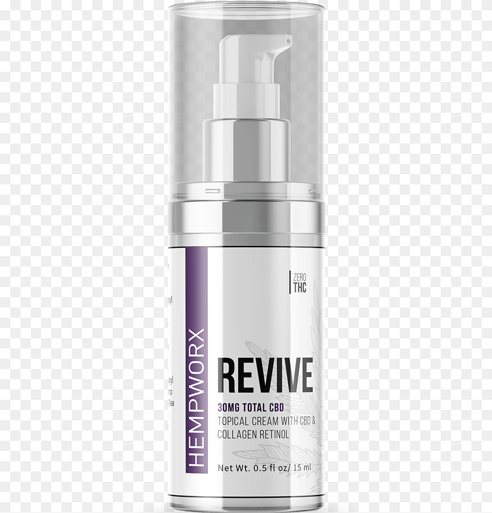 Hempworx Revive Skin Care Cream Topical Cbd Skin Care, Bottle, Shaker, Cosmetics Free Png Download