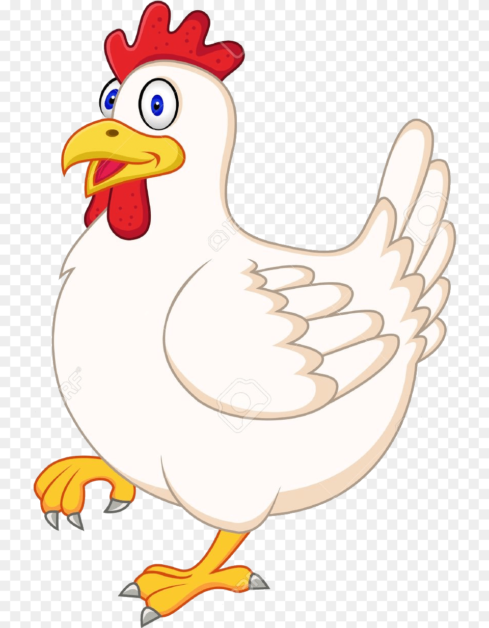 Hen Clipart Fancy Hen Cartoon, Animal, Bird, Chicken, Fowl Png Image