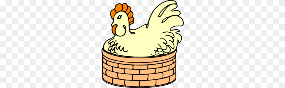 Hen In Basket Clip Art, Animal, Bird, Fowl, Poultry Free Png