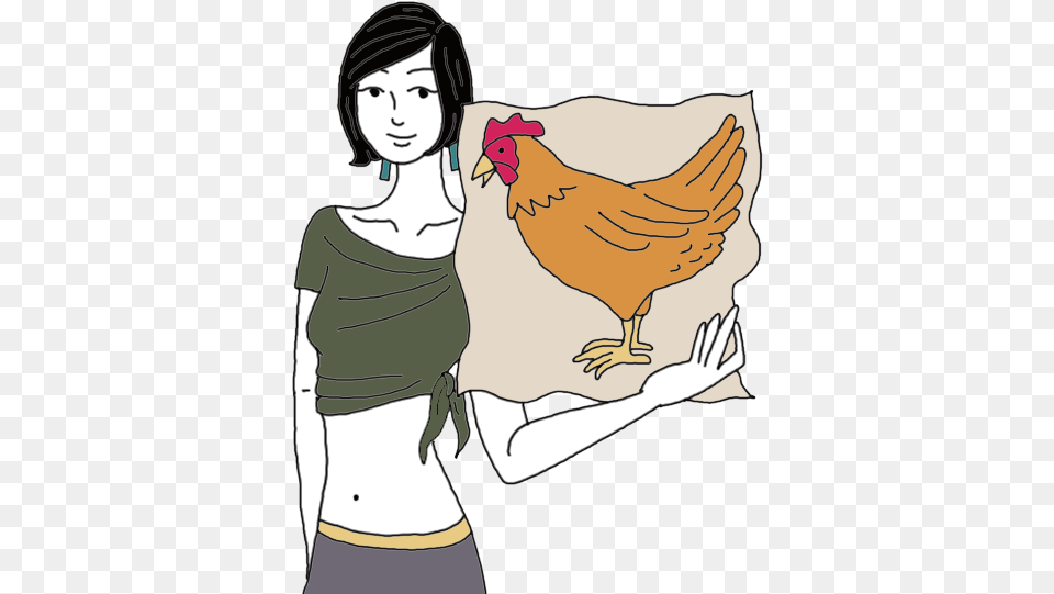 Hen Or Chicken Chicken Inside Woman Stomach, Adult, Person, Female, Face Free Png