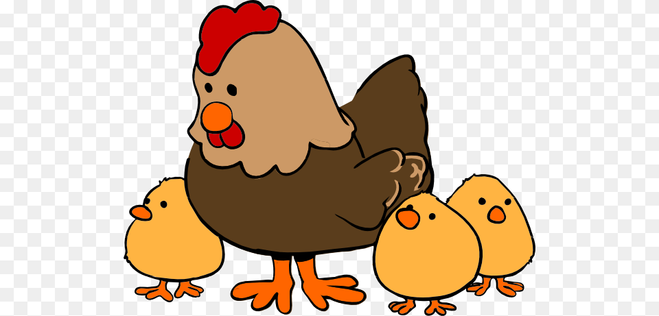 Hen With Chicks Clip Art, Animal, Poultry, Fowl, Chicken Free Transparent Png