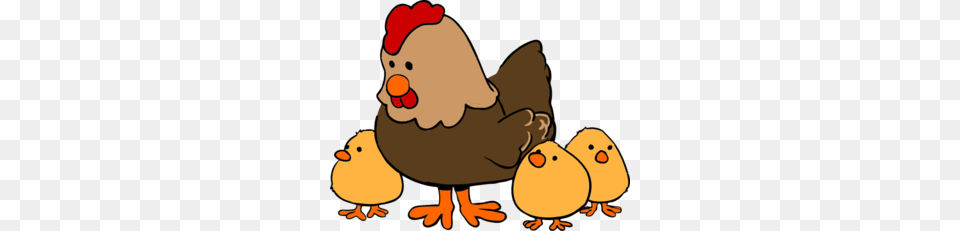 Hen With Chicks Clip Art, Animal, Bird, Chicken, Fowl Free Png