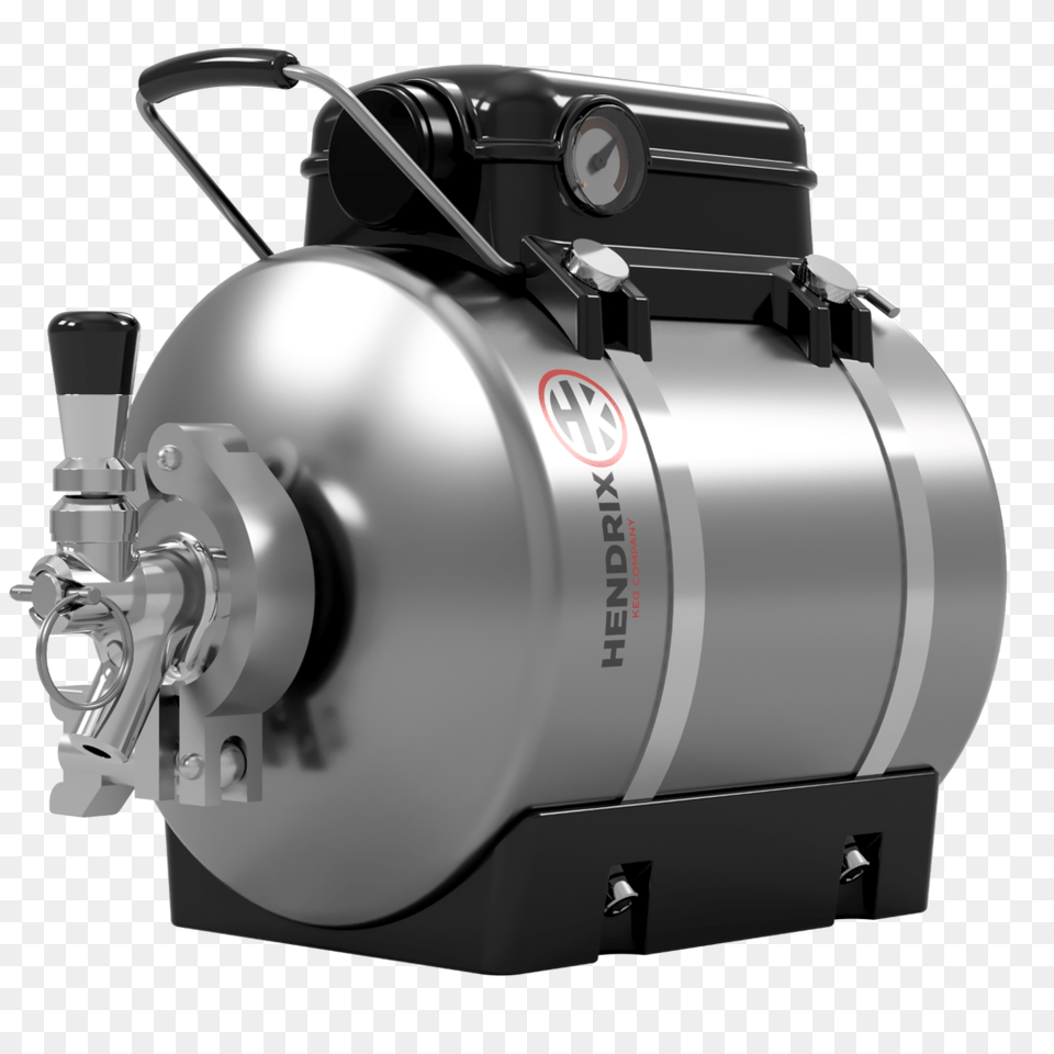 Hendrix Keg Co Pressurized Growler Mini Keg, Machine, Motor, Ammunition, Grenade Png Image