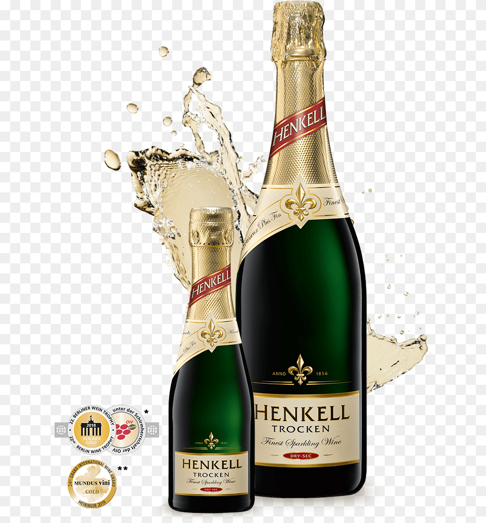 Henkell Trocken, Alcohol, Beer, Beverage, Bottle Png Image