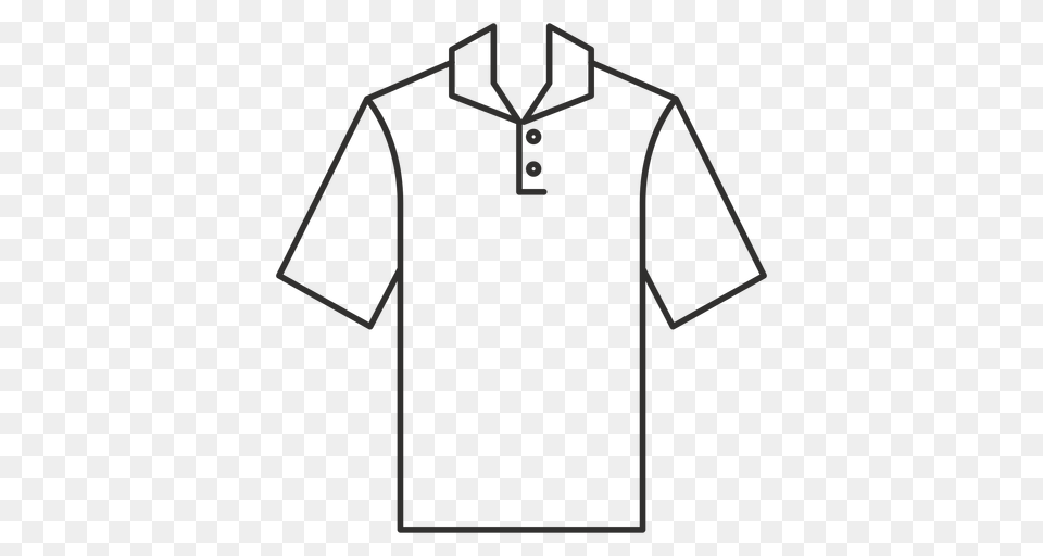 Henley Polo T Shirt Stroke Icon, Clothing, T-shirt Png Image