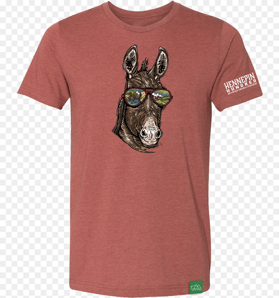 Hennepin Mule Tee Donkey, Clothing, T-shirt, Animal, Mammal Free Transparent Png