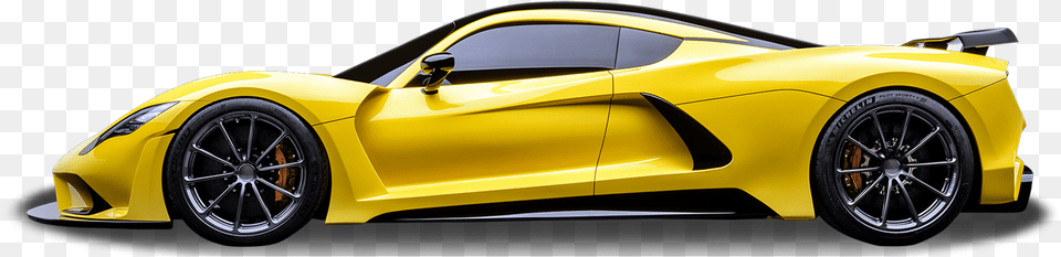 Hennessey Venom F5 Side View, Alloy Wheel, Vehicle, Transportation, Tire Png Image