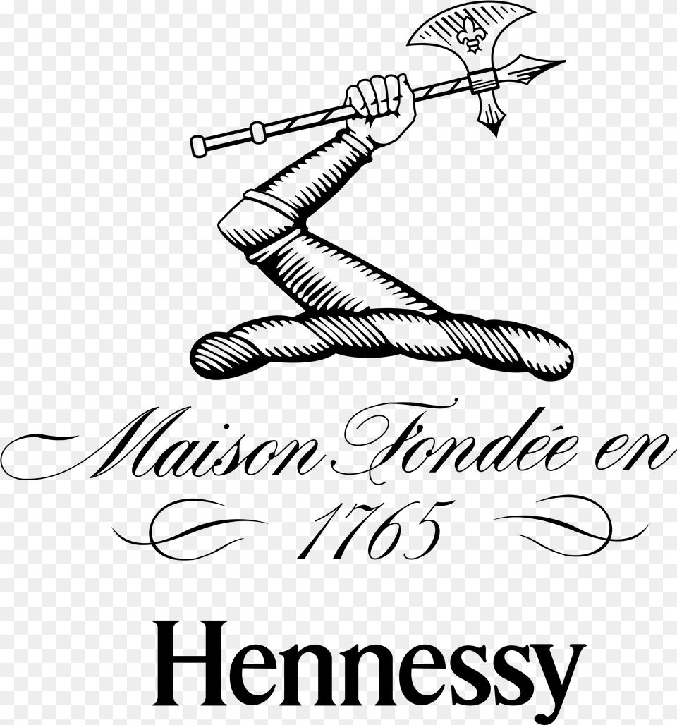 Hennessy Logo Black And White Hennessy Logo, Gray Free Transparent Png