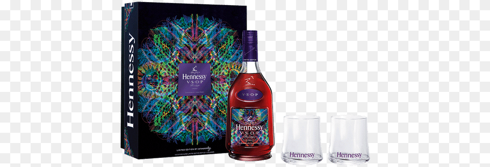 Hennessy Vsop With Glasses, Alcohol, Beverage, Liquor Free Png