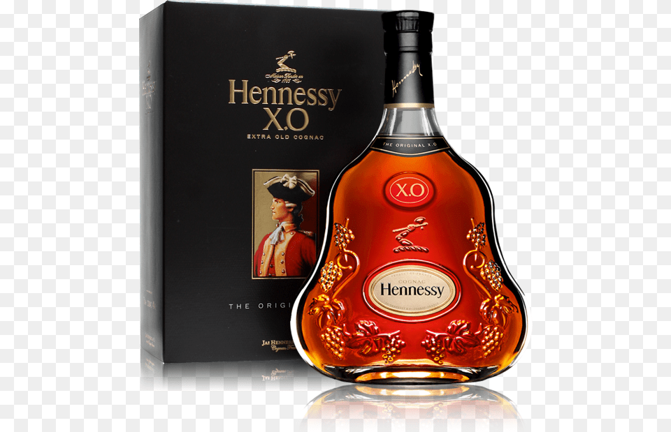Hennessy Xo Bottle With Gift Box Hennessy Cognac Xo X, Alcohol, Beverage, Liquor, Whisky Free Transparent Png