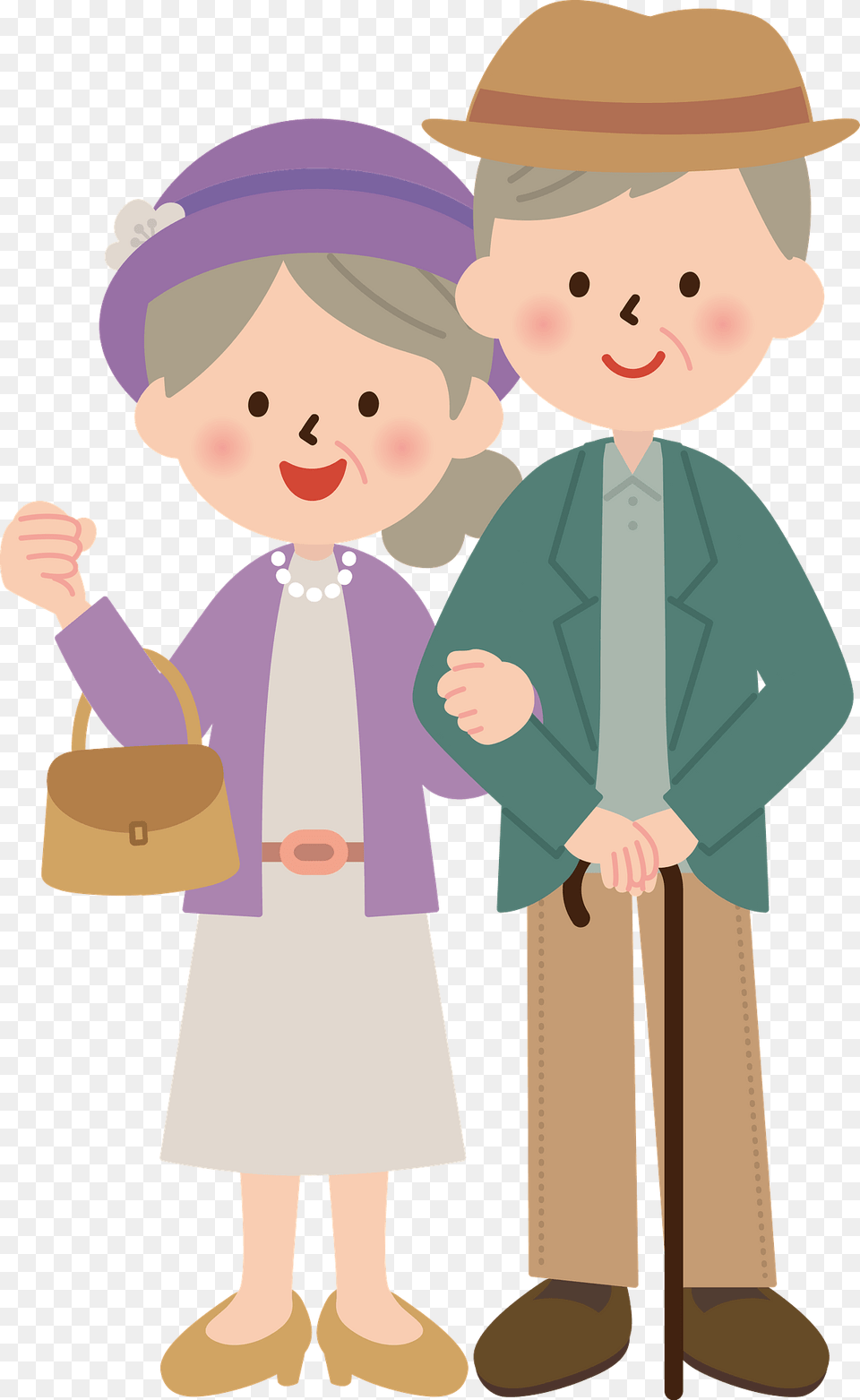 Henry And Esther Couple Grandfather And Grandmother Clipart, Accessories, Bag, Handbag, Baby Free Png Download