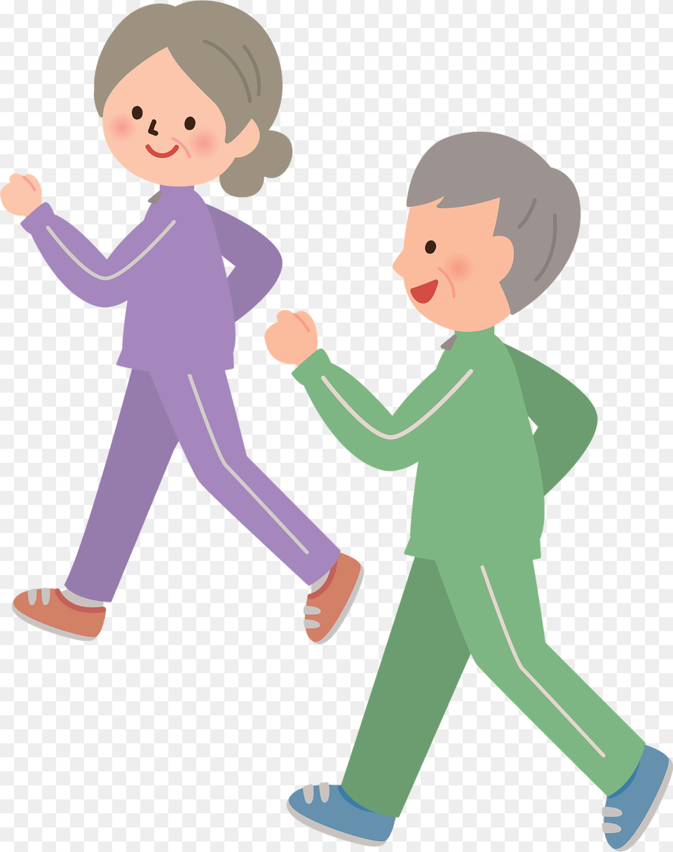 Henry And Esther Old Couple Is Walking For Exercise Clipart, Person, Baby, Face, Head Free Png Download
