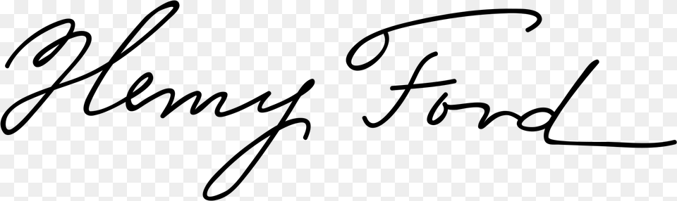 Henry Ford Signature, Gray Png
