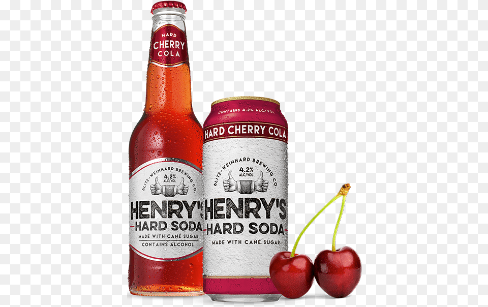 Henry Hard Soda Cherry Cola Henry39s Hard Soda Cherry Cola, Alcohol, Beer, Beverage, Plant Png Image