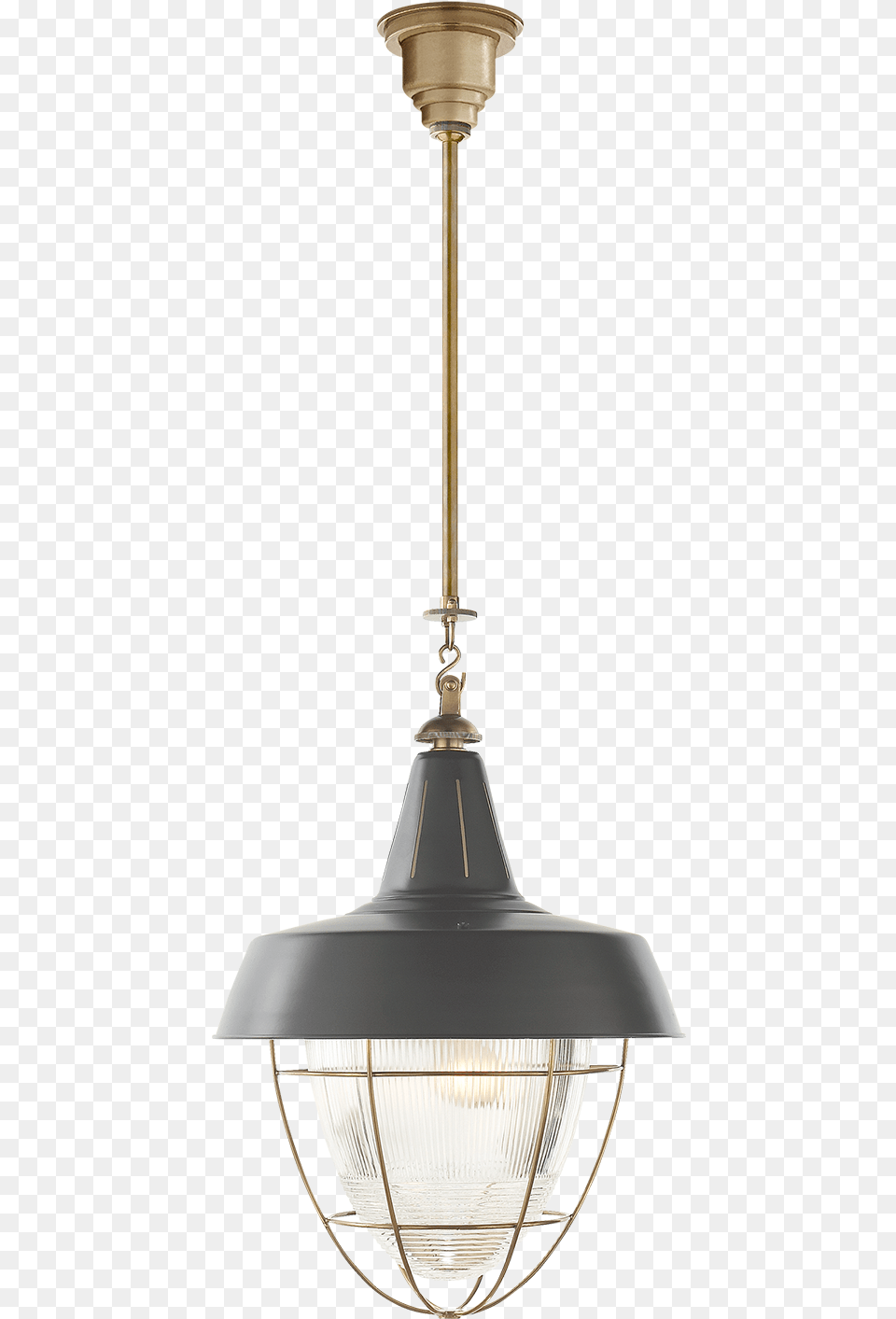 Henry Industrial Hanging Light In Polished Nickel And Pendant Light, Lamp, Light Fixture, Chandelier Free Png