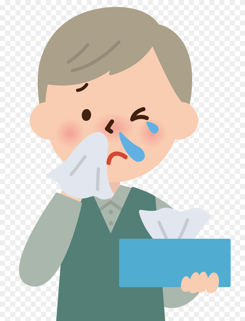 Henry Man Is Blowing His Nose Clipart, Baby, Person, Face, Head Png