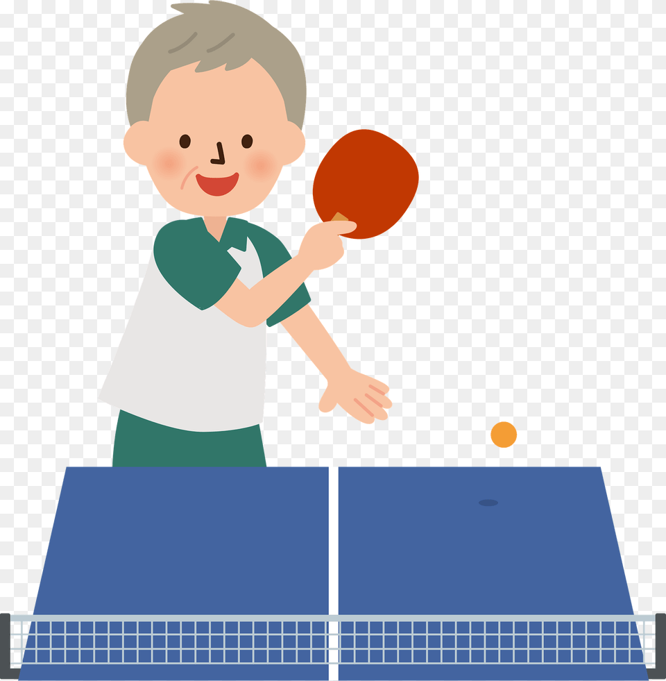 Henry Old Man Is Playing Table Tennis Clipart, Baby, Person, Face, Head Free Png Download