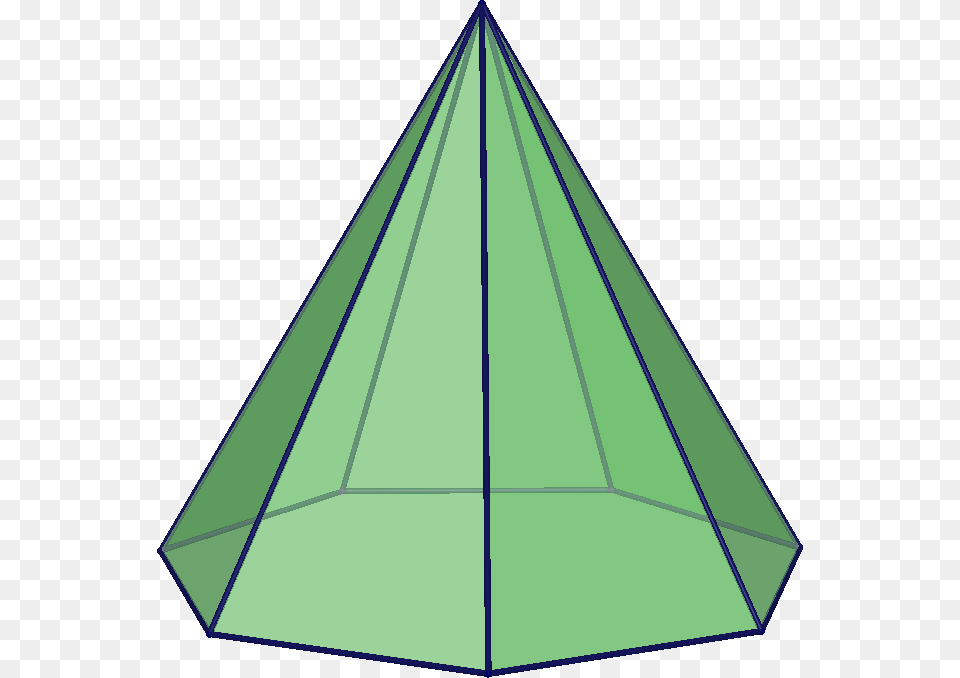 Heptagonal Pyramid, Triangle Free Png