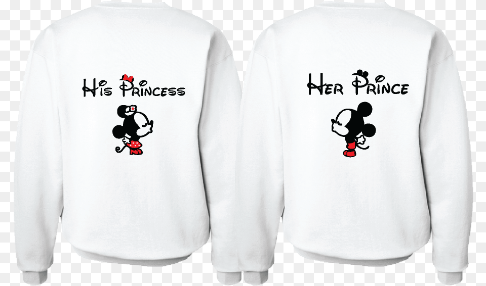 Her Prince Little His Hers T Shirt, Clothing, Sweatshirt, Sweater, Sleeve Free Transparent Png