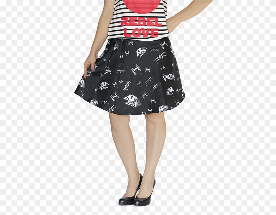 Her Univere Star Wars Ship Skirt A Line, Miniskirt, Clothing, Person, Adult Png