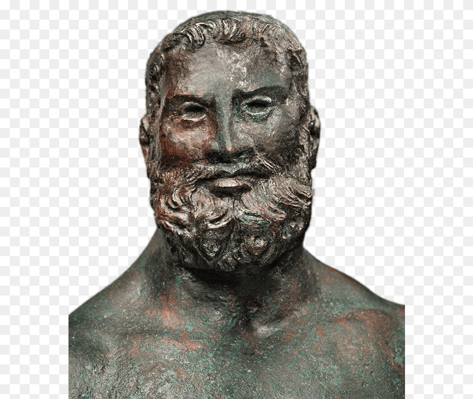 Heracles Buste, Adult, Person, Bronze, Man Png Image