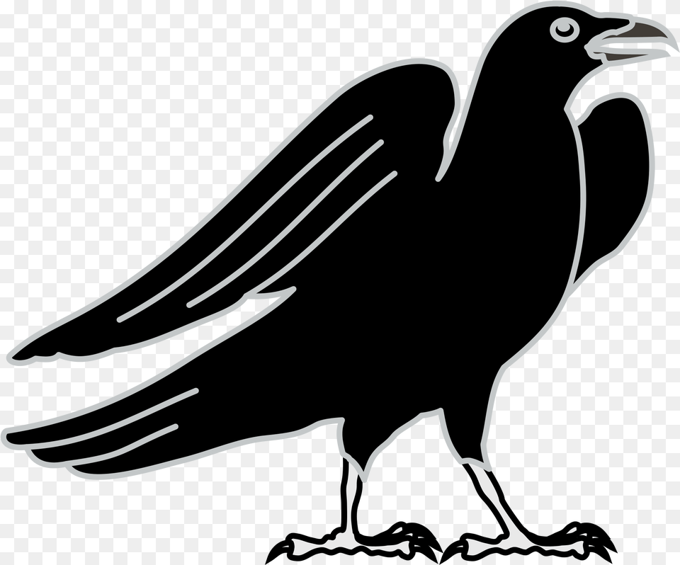 Heraldic Crow, Animal, Bird Free Png