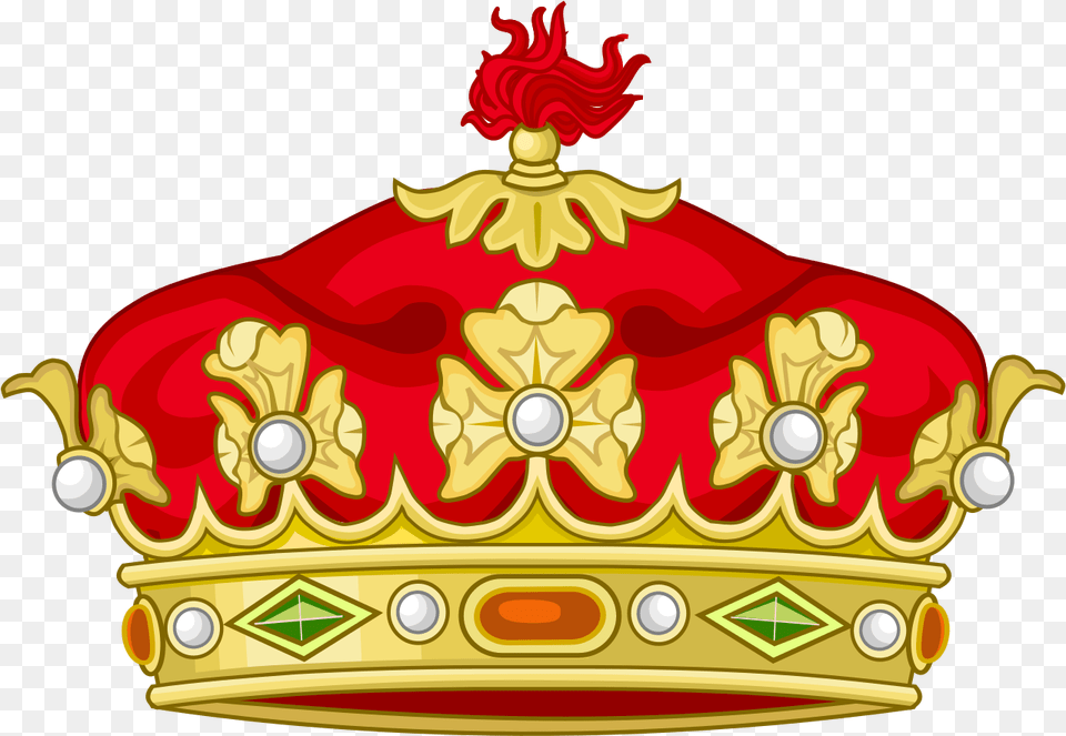 Heraldic Crown Of Spanish Grandee Coroa De Rainha Coat Of Arms With Crown, Accessories, Jewelry, Food, Ketchup Free Png