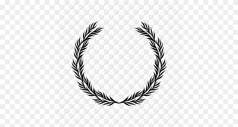 Heraldic Laurel Leaf Victory Wreath Icon, Oval Png