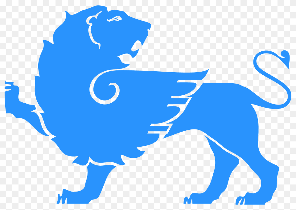 Heraldic Lion Silhouette, Animal, Mammal, Wildlife, Art Free Png Download