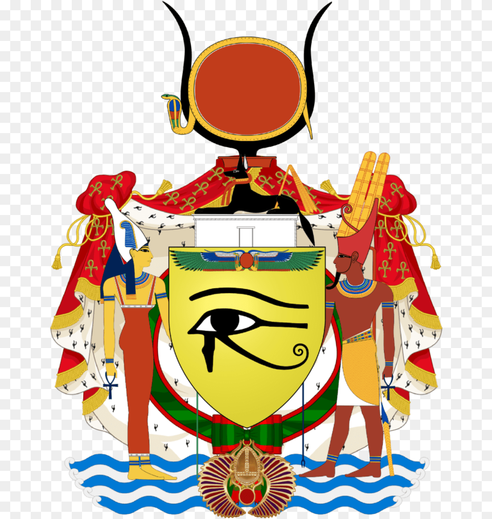 Heraldic Prince Crown Ancient Egypt Coat Of Arms, Person, Art, Face, Head Png