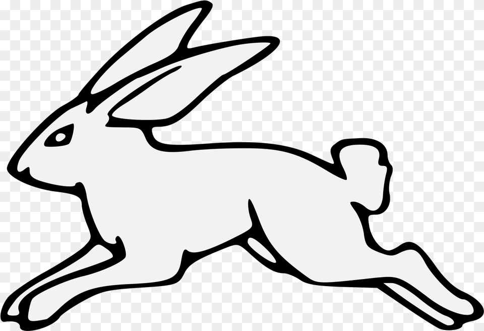 Heraldic Rabbit Clipart Download, Stencil, Animal, Hare, Mammal Free Transparent Png