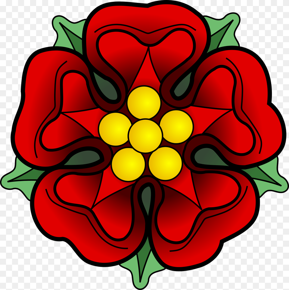 Heraldic Rose Big Tudor Rose Large, Flower, Art, Dahlia, Plant Free Png Download