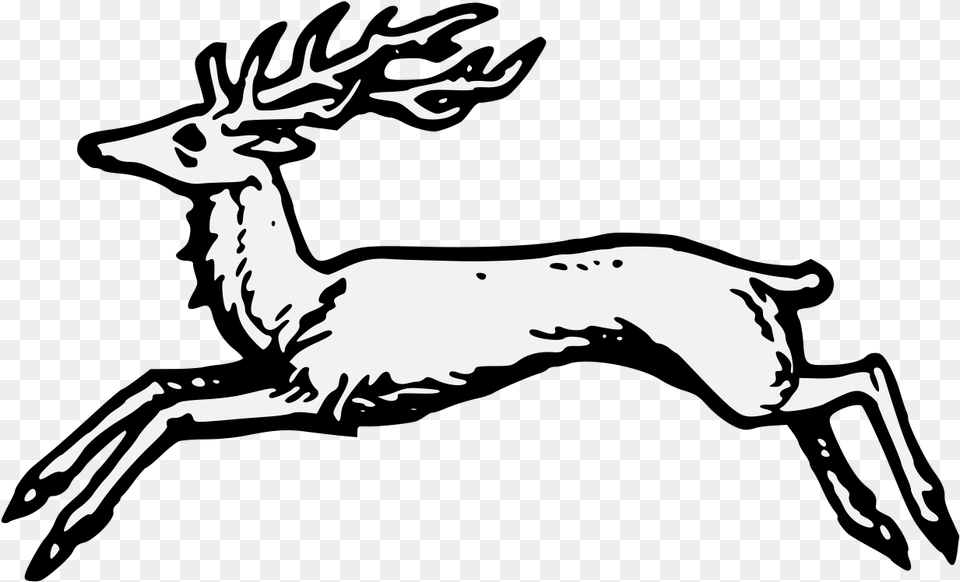 Heraldic Stag, Animal, Deer, Mammal, Stencil Free Png