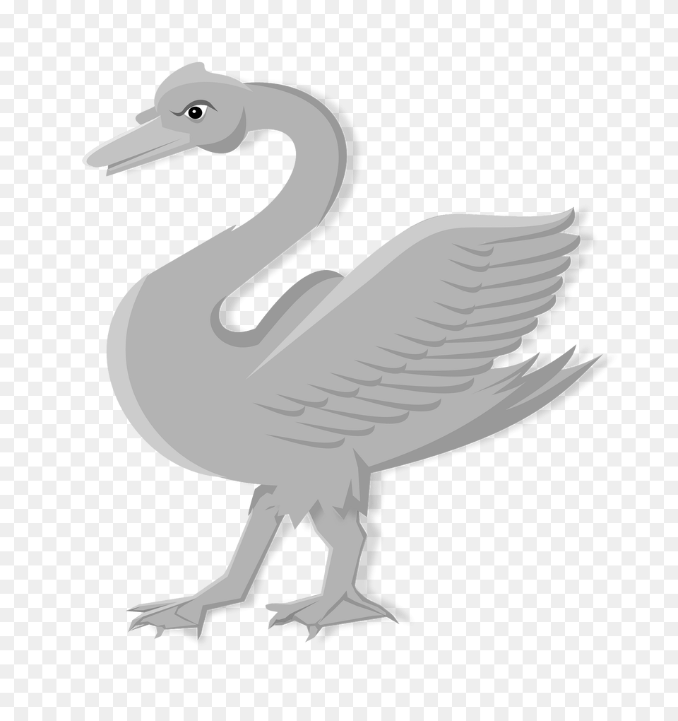 Heraldic Swan Meuble Clipart, Animal, Bird, Waterfowl, Fish Png Image