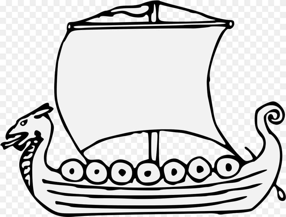 Heraldic Viking Boat, Stencil, Emblem, Symbol, Animal Free Png