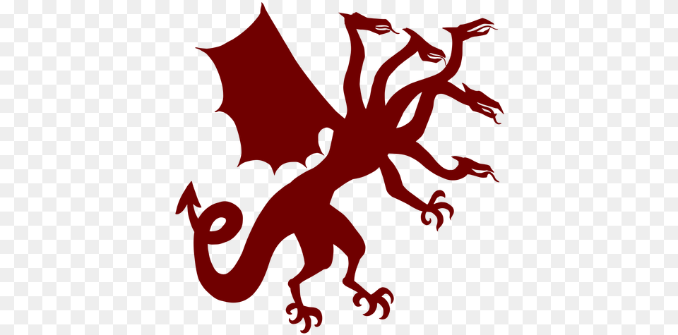Heraldry Emblem Five Headed Dragon Silhouette Transparent Five Head Dragon Logo, Animal, Gecko, Lizard, Reptile Free Png Download
