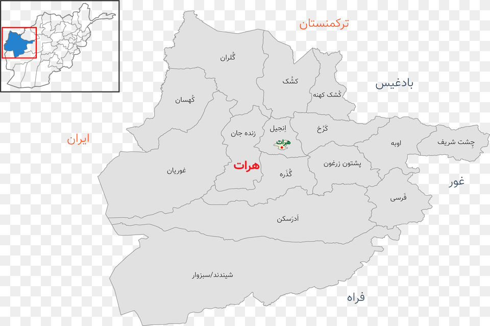 Herat Districts Fa Map, Atlas, Chart, Diagram, Plot Free Transparent Png