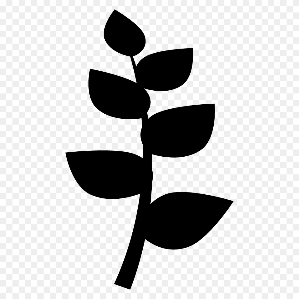 Herb Emoji Clipart, Leaf, Plant, Silhouette, Stencil Png