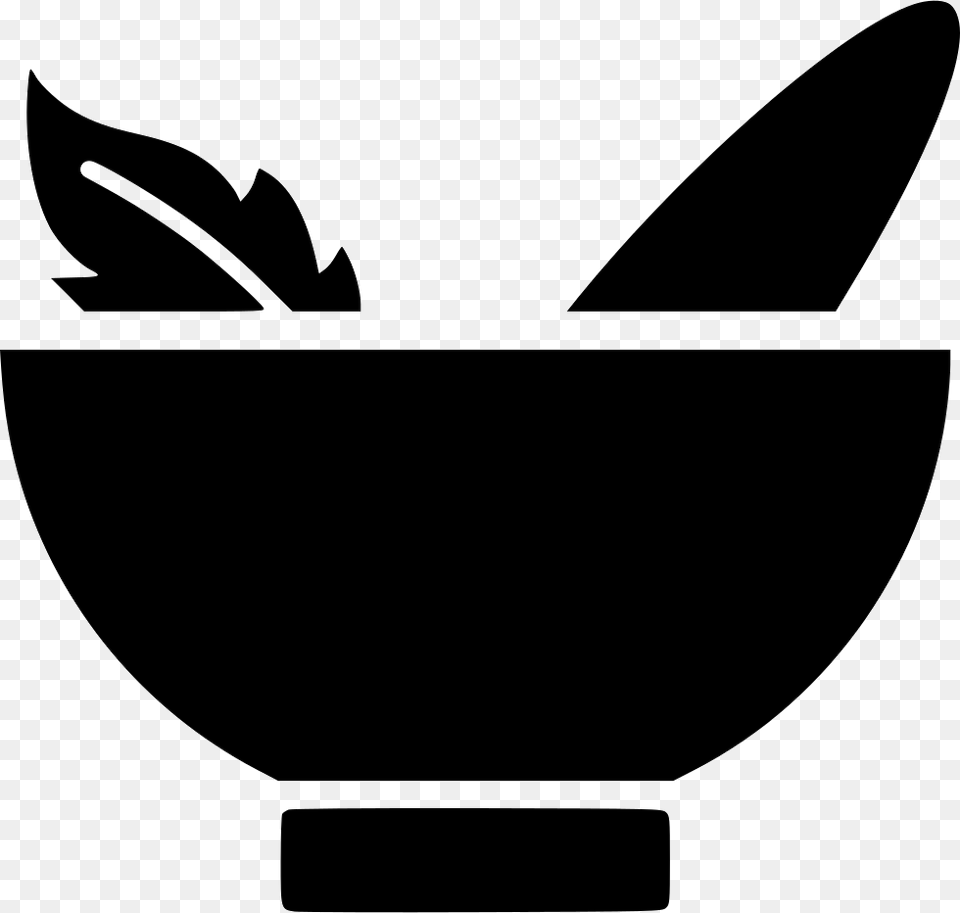 Herb Herb Icon, Bowl, Soup Bowl, Stencil, Silhouette Png Image