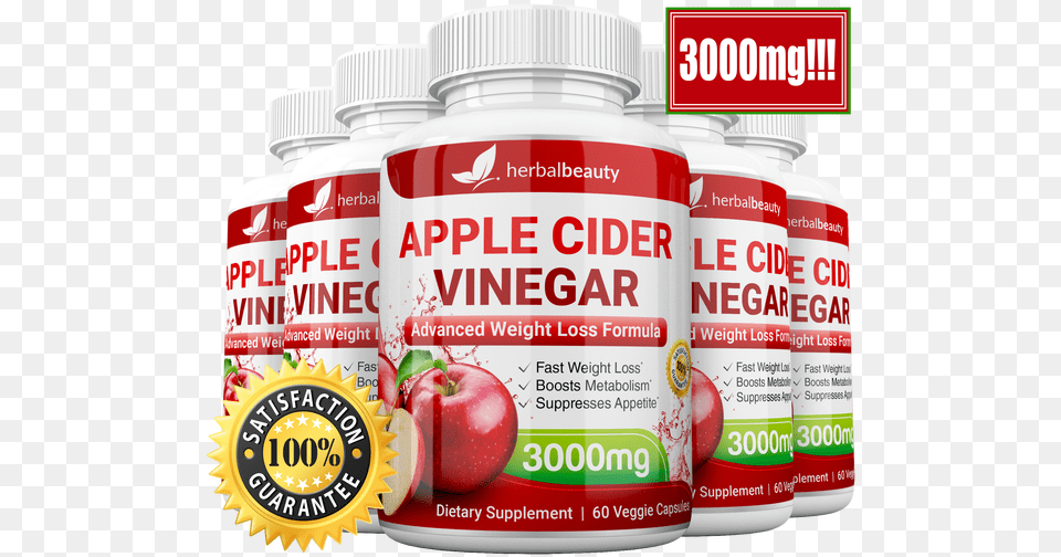 Herbal Beauty Apple Cider Vinegar, Food, Fruit, Plant, Produce Free Png Download