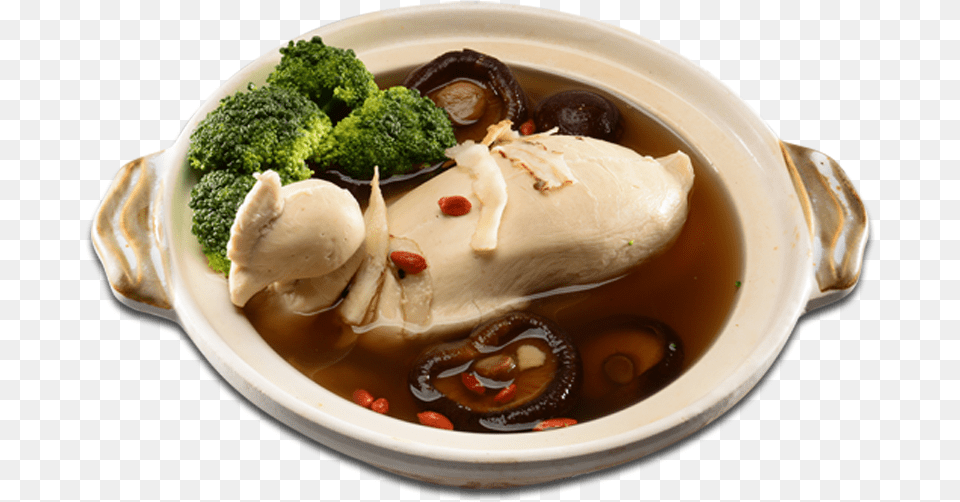 Herbal Chicken Soup, Dish, Food, Meal, Bowl Png Image