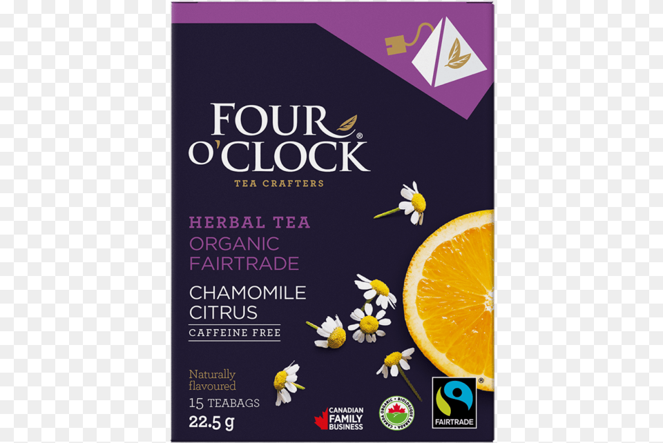 Herbal Tea Chamomile Citrus Herbal Tea, Advertisement, Poster, Citrus Fruit, Food Png Image