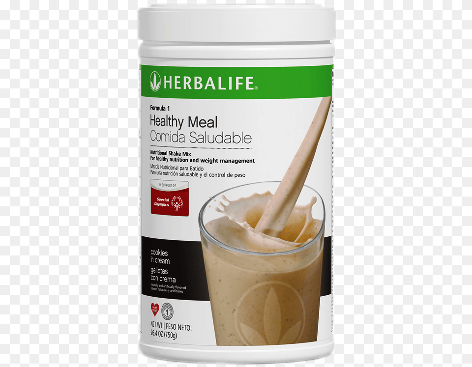 Herbalife Formula 1 Shake Any Flavorfiberaloetea Formula 1 Healthy Meal Nutritional Shake Mix Cookies, Cutlery, Spoon, Beverage, Milk Free Png