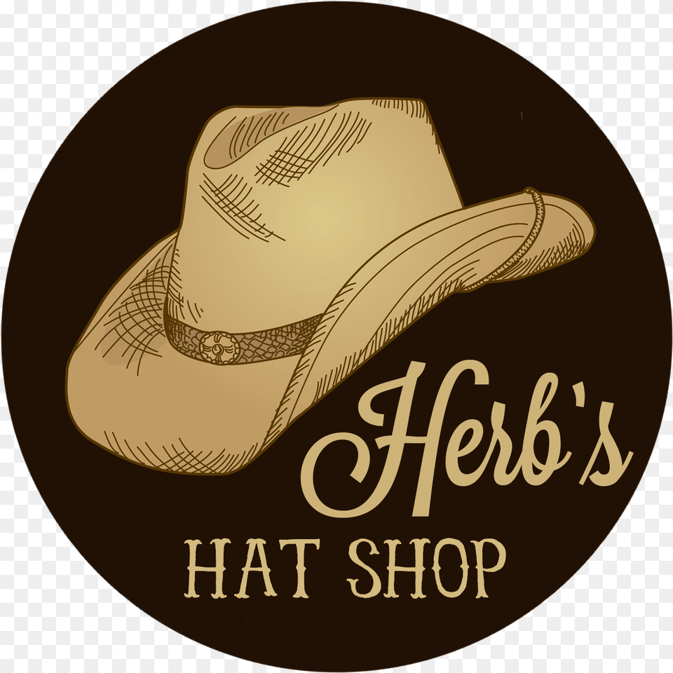 Herbs Hat Shop Logo Cake Topper Wedding Cake Topper Happily Ever After, Clothing, Cowboy Hat Free Png Download